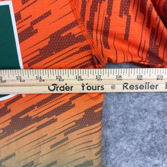 Gen 2 Miami Hurricanes Gradient Performance T-Shirt Youth L 14/16 Orange Green - Picture 7 of 10